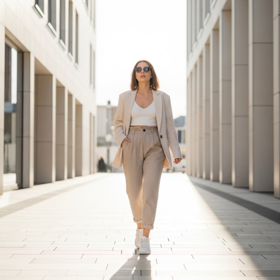 V Yaka Kuşaklı Keten Karışımlı Midi Elbise resmi