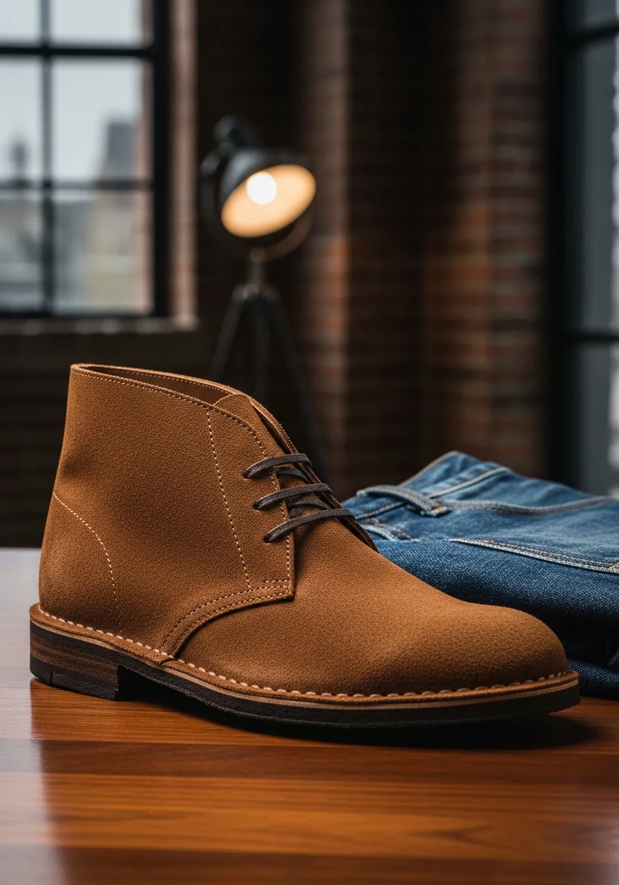 Urban Suede: Erkek Hakiki Süet Günlük Desert Bot