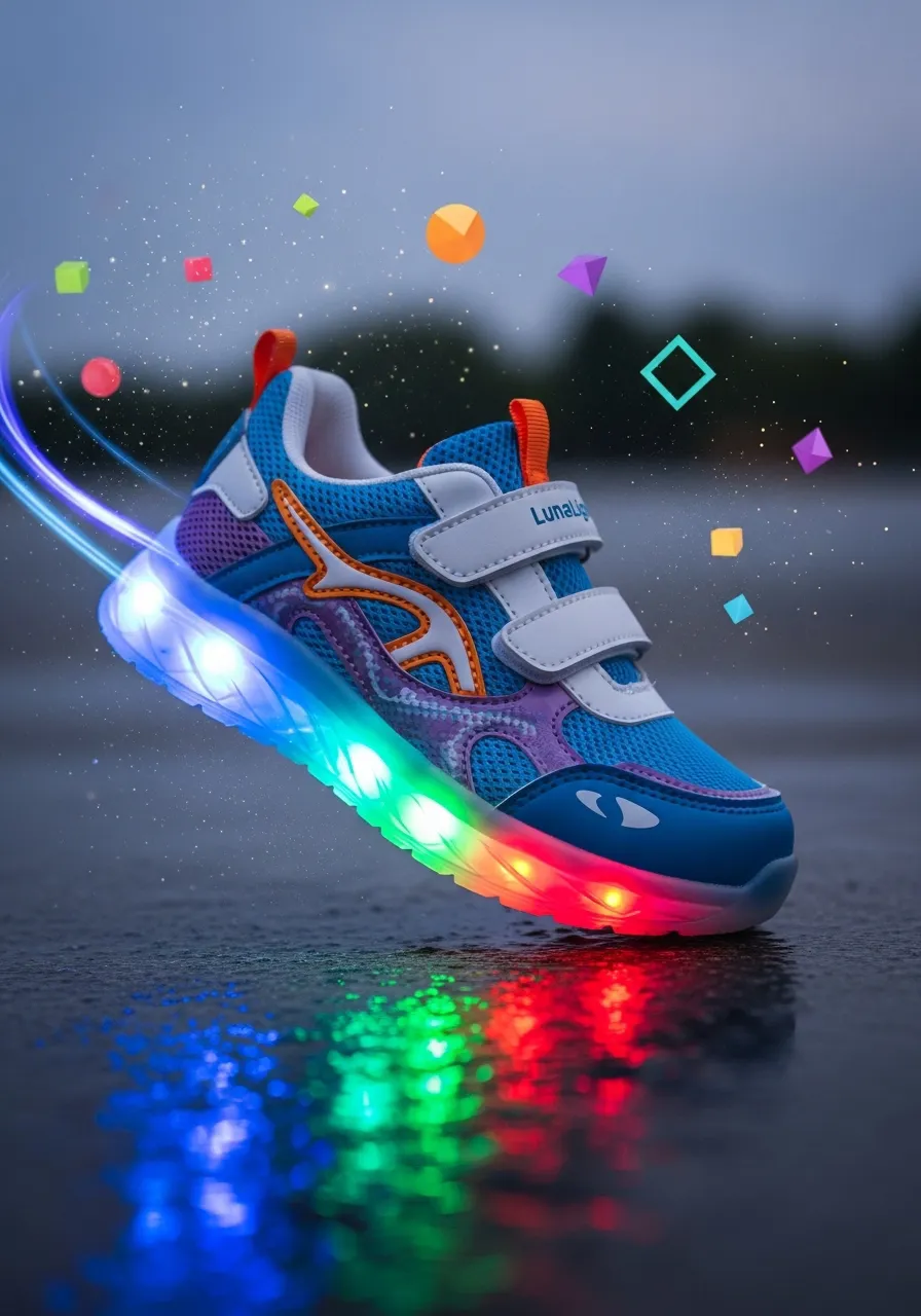 LunaLight Renkli Işıklı Çocuk Spor Ayakkabı